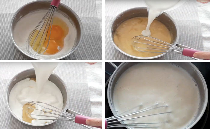 смешиваем яйца с сахаром и молоком