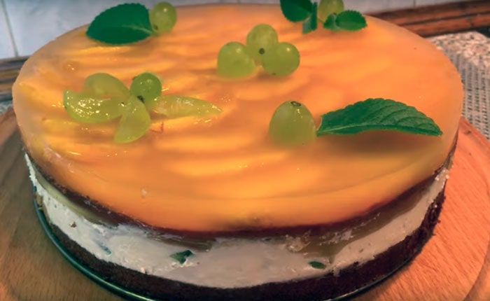 Бисквитно-суфлейно-желейный тортик, пошаговый рецепт, фото, ингредиенты - Olga VG